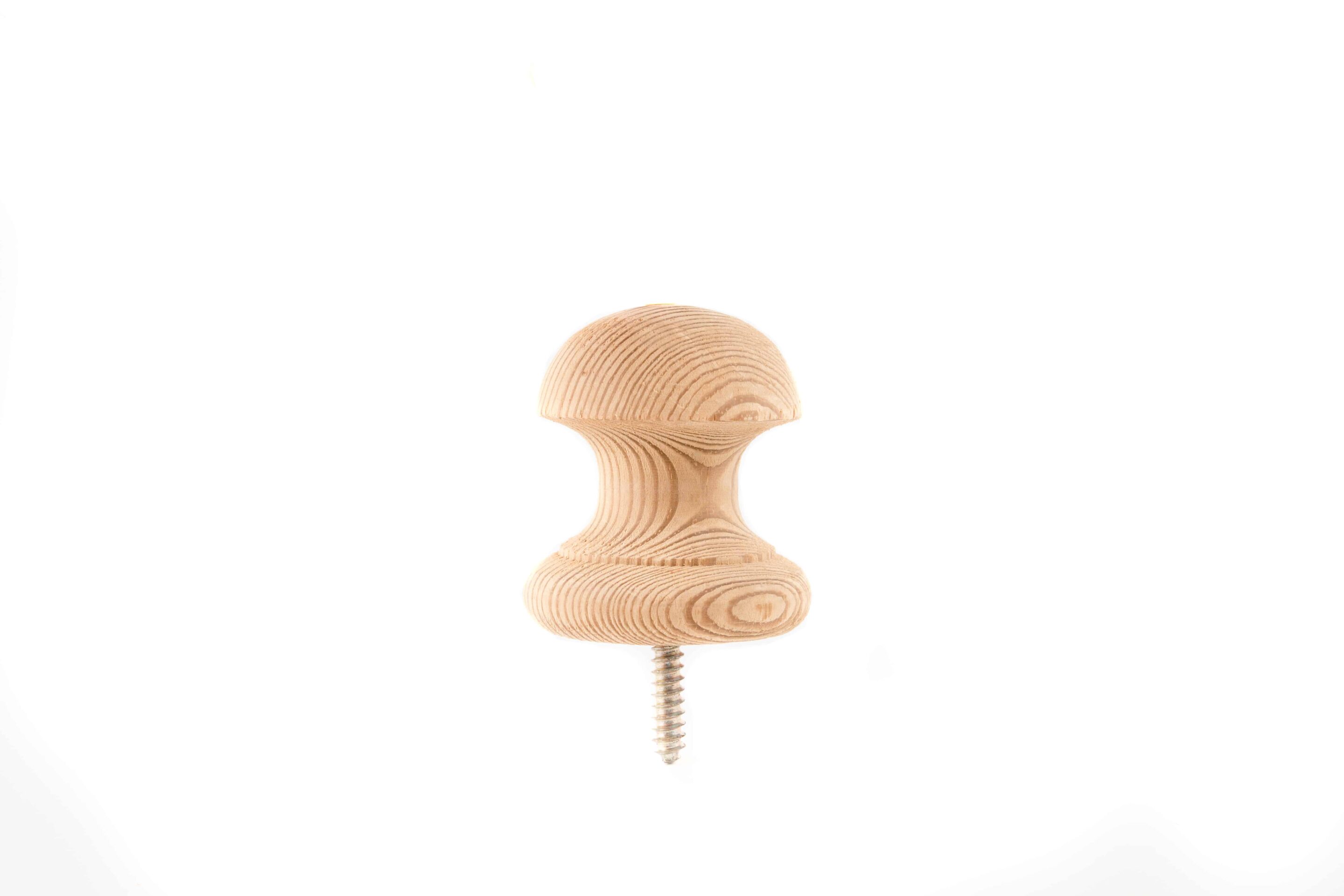 Mushroom Ball Treated Finial Island, Wooden Bed Post Toppers Home Depot