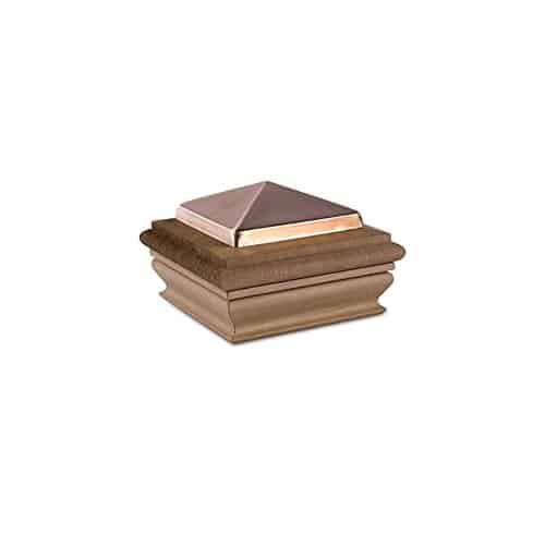 Woodway Small Accent Copper Pyramid Top with Cedar Trim